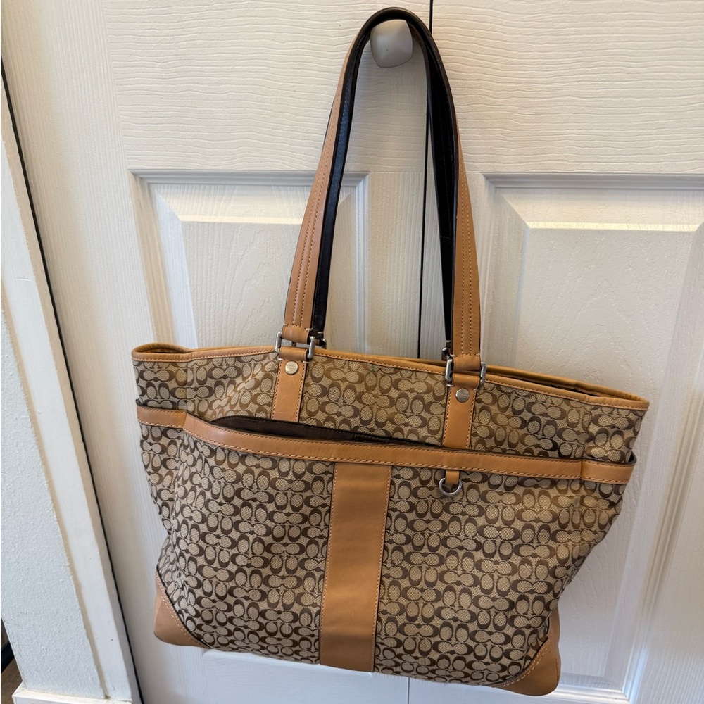 Chic Tan and Brown Tote Bag